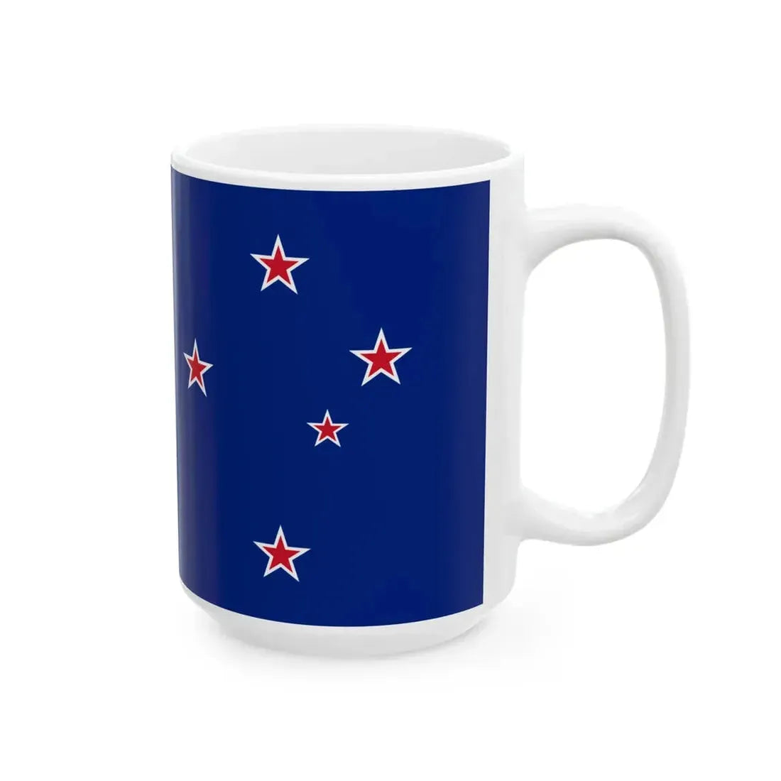 Flag of New Zealand 5 star Crux (New Zealand) White Coffee Mug - Go Mug Yourself