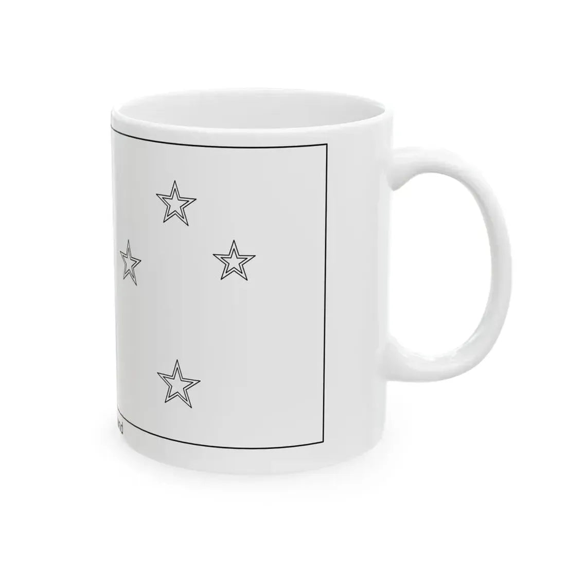 Flag of New Zealand colouring page (New Zealand) White Coffee Mug - Go Mug Yourself