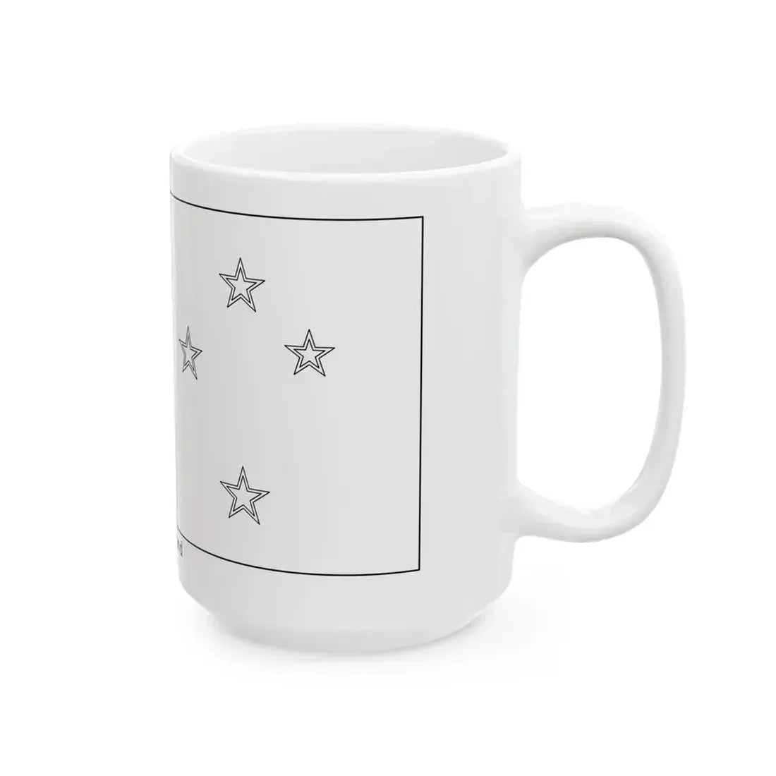 Flag of New Zealand colouring page (New Zealand) White Coffee Mug - Go Mug Yourself