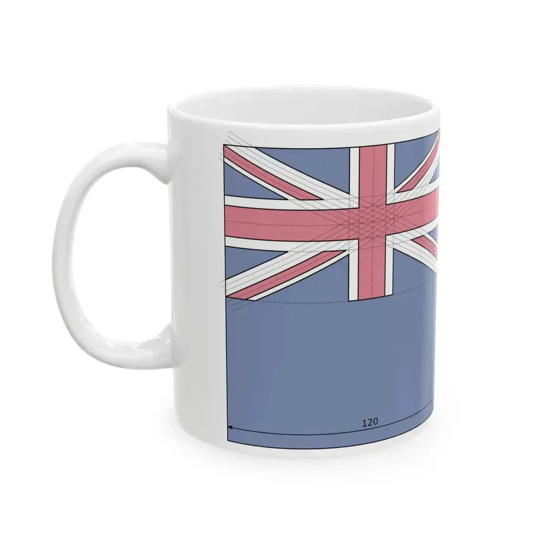 Flag of New Zealand construction (New Zealand) White Coffee Mug - Go Mug Yourself