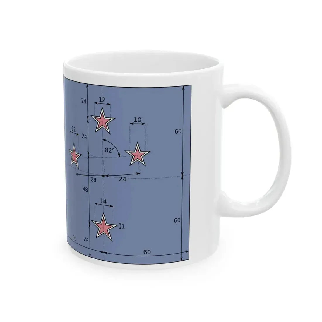 Flag of New Zealand construction (New Zealand) White Coffee Mug - Go Mug Yourself