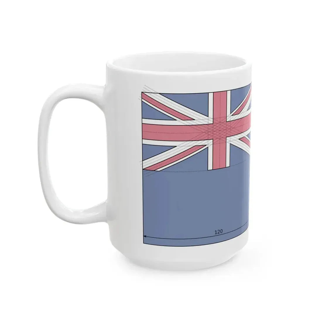 Flag of New Zealand construction (New Zealand) White Coffee Mug - Go Mug Yourself