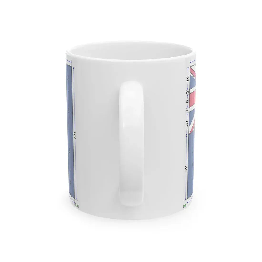 Flag of New Zealand construction sheet (New Zealand) White Coffee Mug - Go Mug Yourself