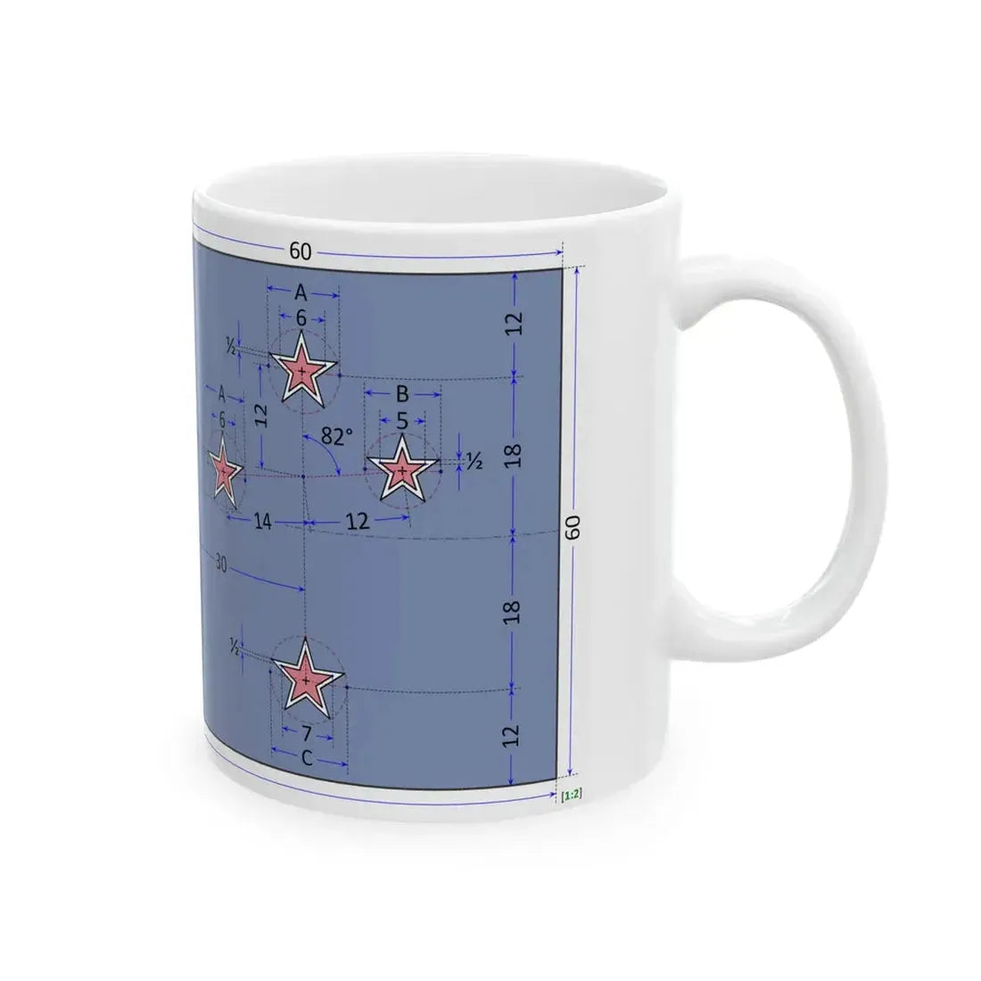 Flag of New Zealand construction sheet (New Zealand) White Coffee Mug - Go Mug Yourself