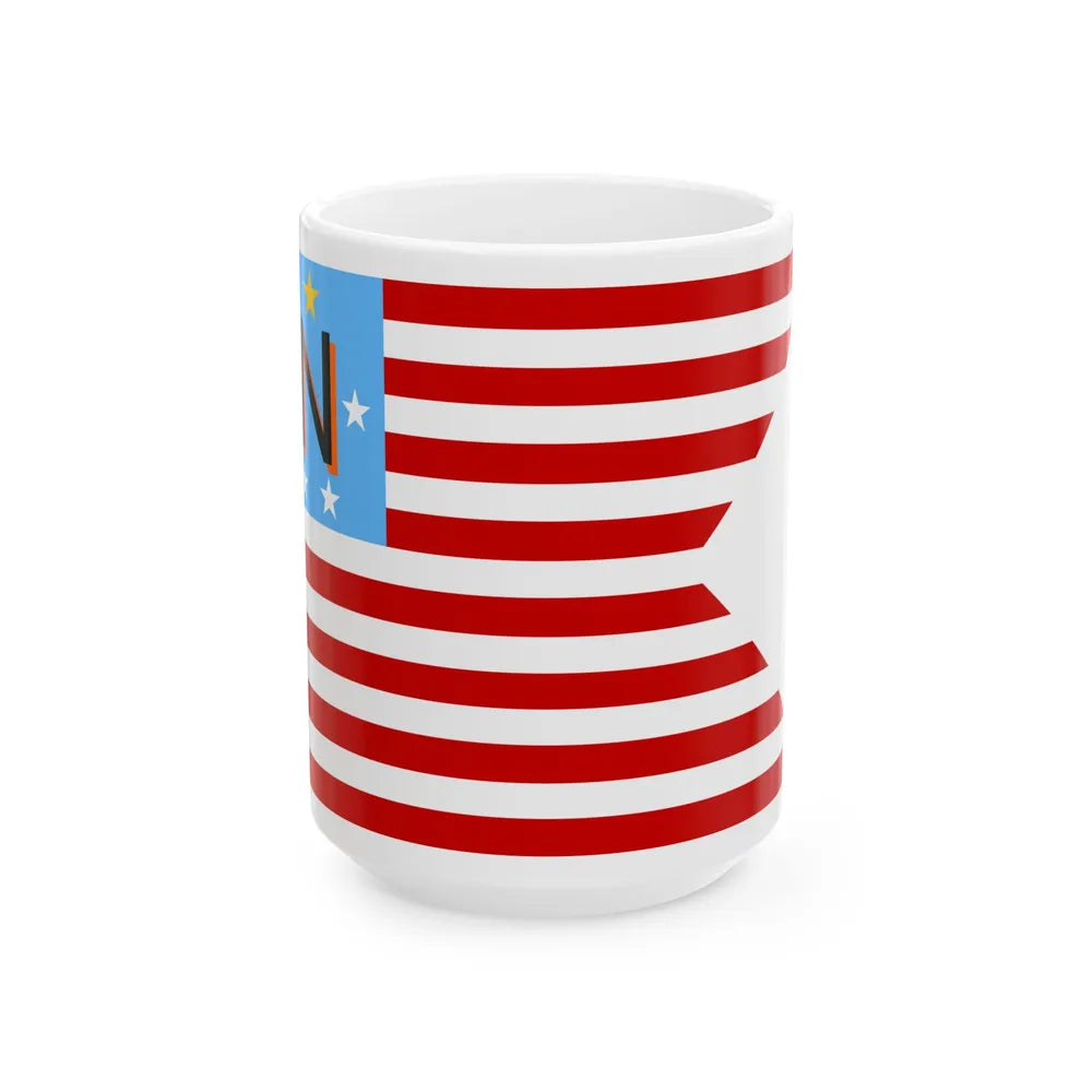 Flag of Newbury Township Ohio (United States) White Coffee Mug 15oz - Go Mug Yourself
