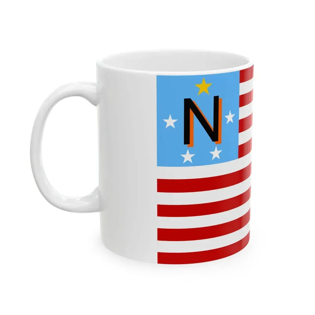 Flag of Newbury Township Ohio (United States) White Coffee Mug - Go Mug Yourself
