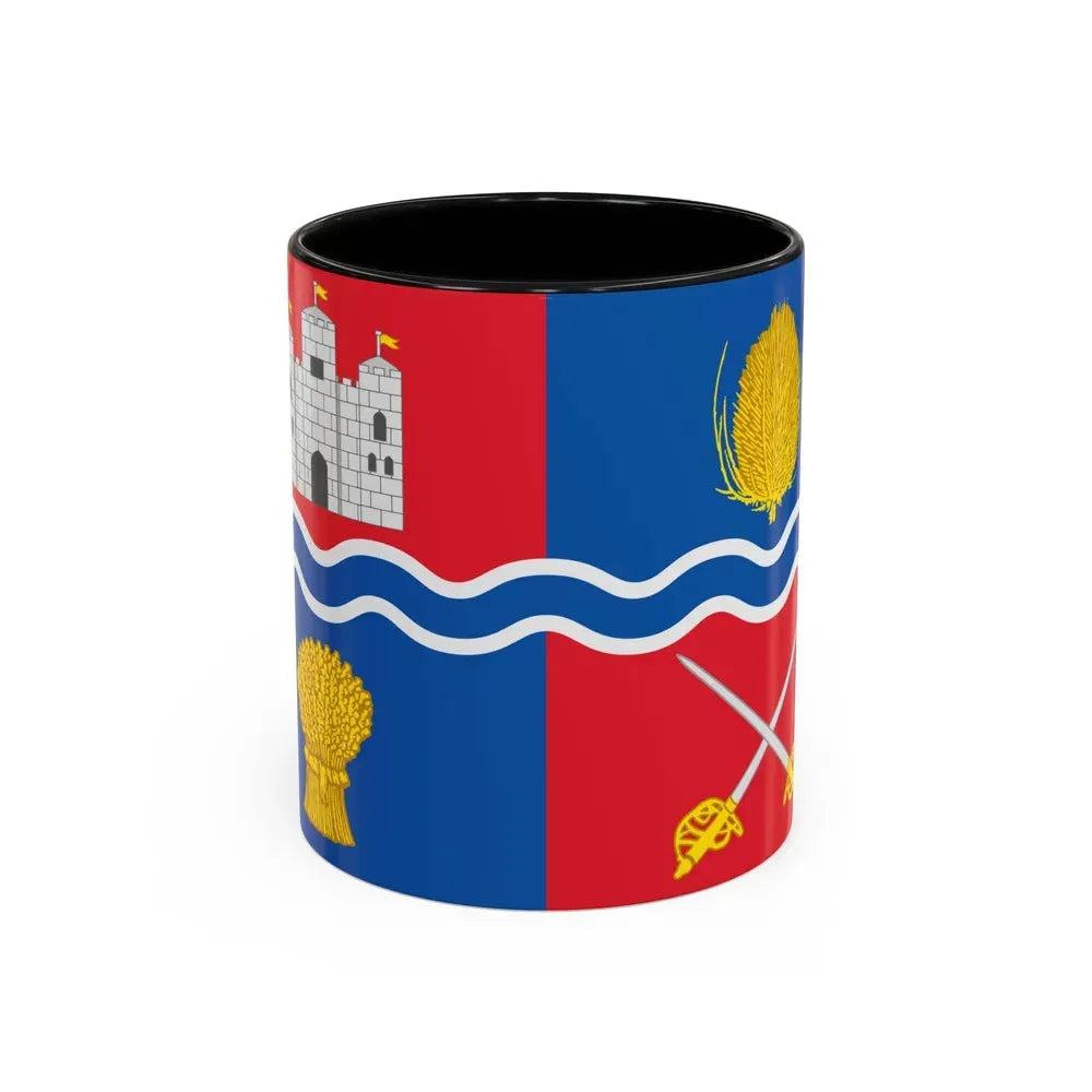 Flag of Newbury UK - Accent Coffee Mug 11oz Black - Go Mug Yourself