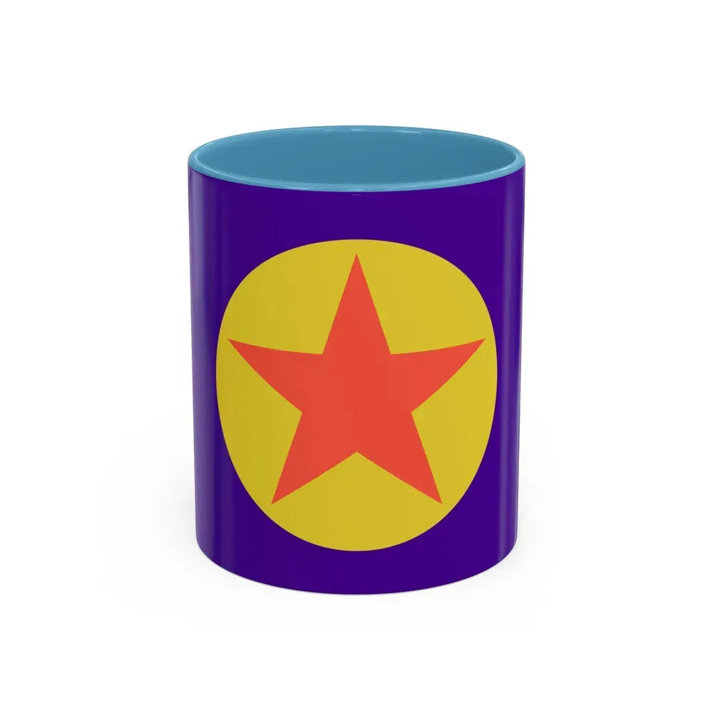 Flag of Ngaraard Palau - Accent Coffee Mug 11oz Light Blue - Go Mug Yourself