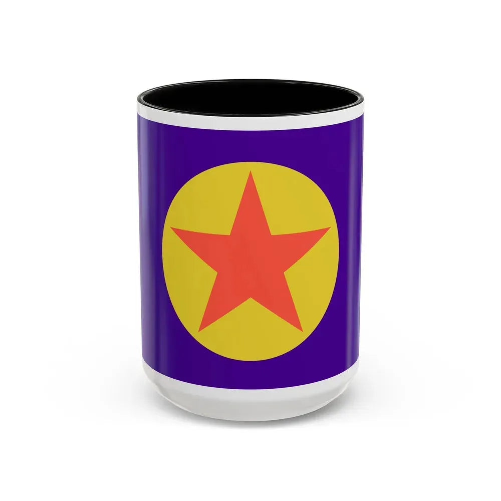 Flag of Ngaraard Palau - Accent Coffee Mug 15oz Black - Go Mug Yourself