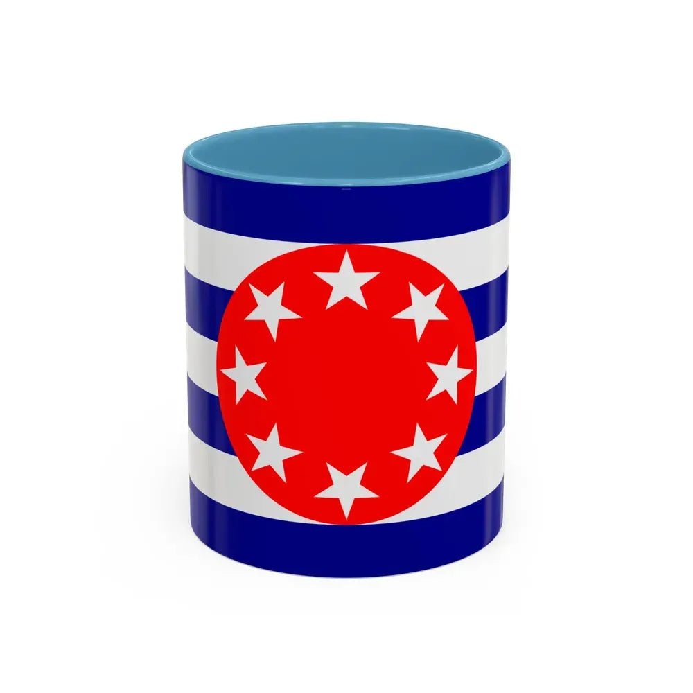 Flag of Ngarchelong Palau - Accent Coffee Mug 11oz Light Blue - Go Mug Yourself