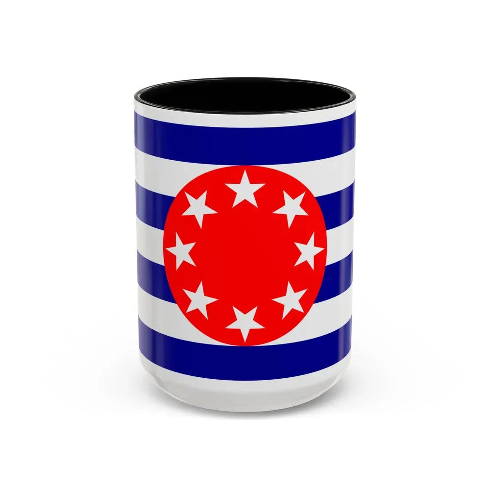 Flag of Ngarchelong Palau - Accent Coffee Mug 15oz Black - Go Mug Yourself