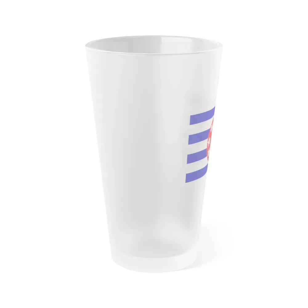Flag of Ngarchelong Palau - Frosted Pint Glass 16oz - Go Mug Yourself