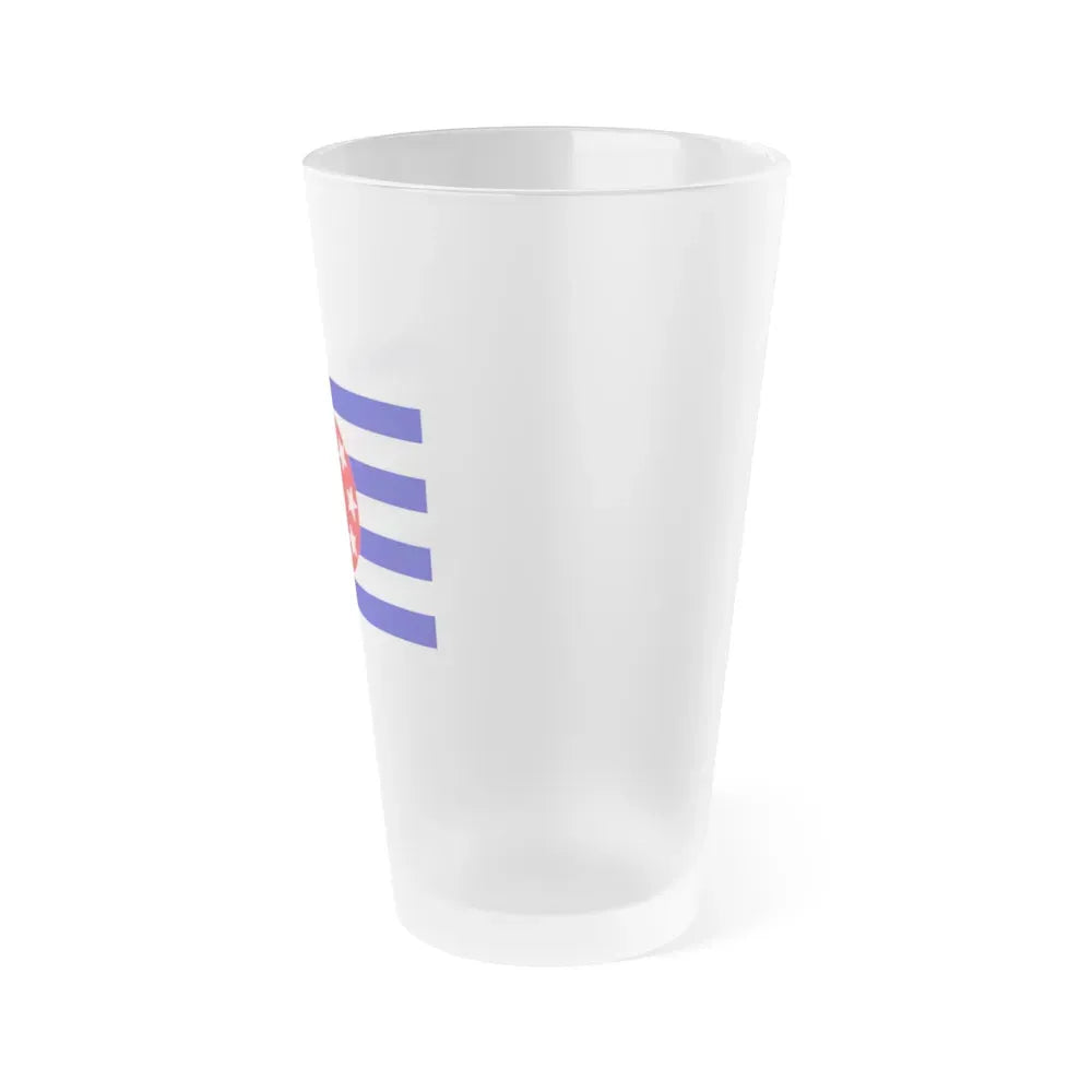 Flag of Ngarchelong Palau - Frosted Pint Glass 16oz - Go Mug Yourself