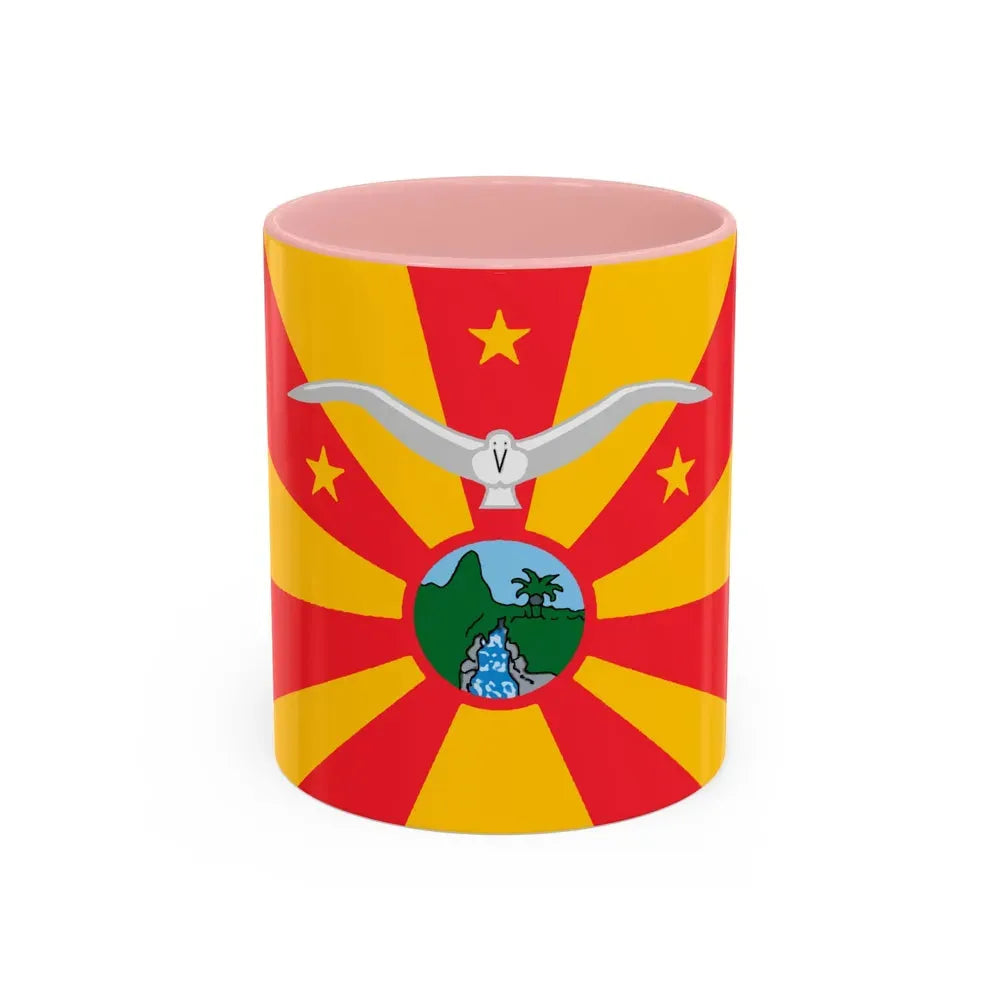 Flag of Ngardmau Palau - Accent Coffee Mug 11oz Pink - Go Mug Yourself