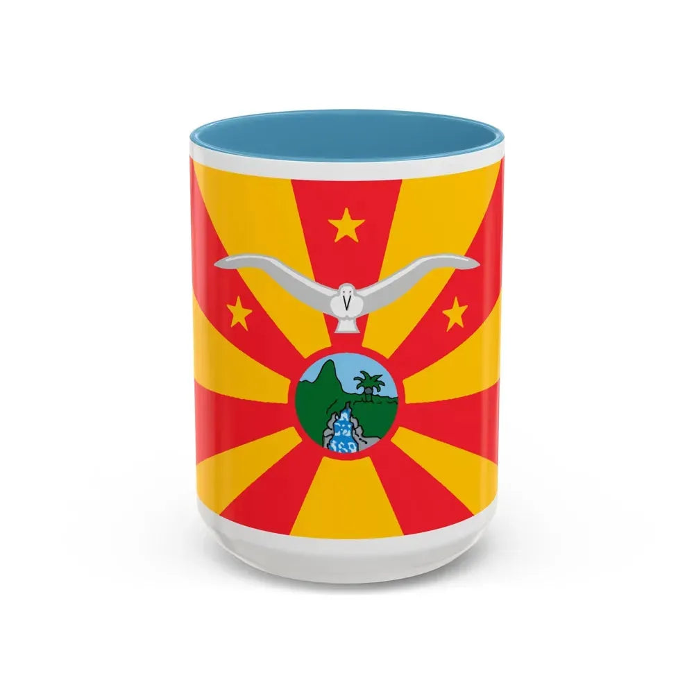 Flag of Ngardmau Palau - Accent Coffee Mug 15oz Light Blue - Go Mug Yourself