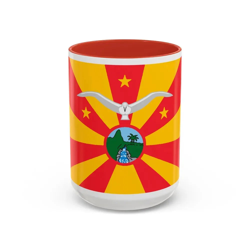 Flag of Ngardmau Palau - Accent Coffee Mug 15oz Red - Go Mug Yourself