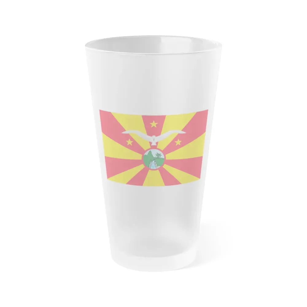 Flag of Ngardmau Palau - Frosted Pint Glass 16oz 16oz Frosted - Go Mug Yourself