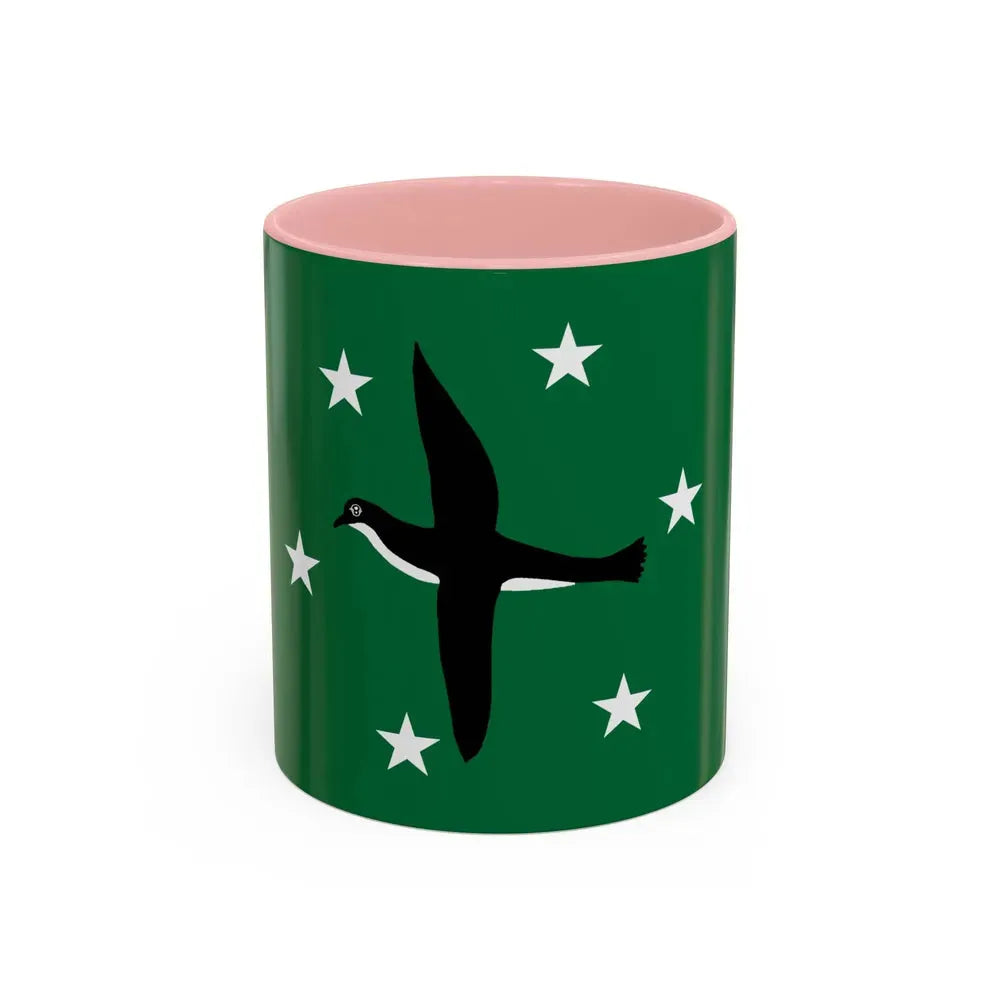 Flag of Ngchesar Palau - Accent Coffee Mug 11oz Pink - Go Mug Yourself