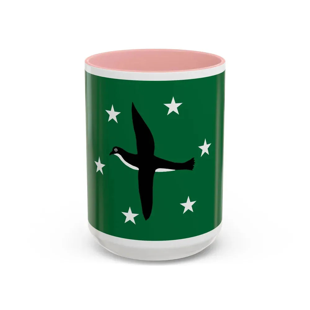 Flag of Ngchesar Palau - Accent Coffee Mug 15oz Pink - Go Mug Yourself