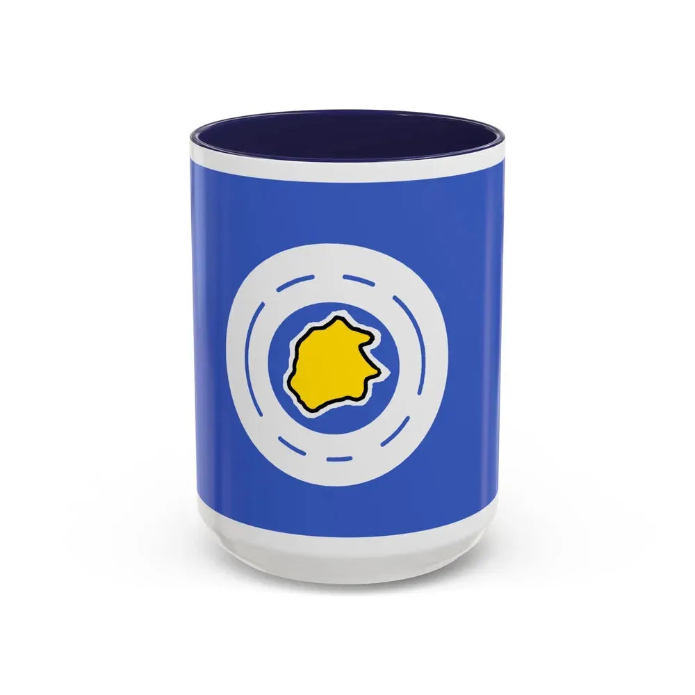 Flag of Ngeremlengui Palau - Accent Coffee Mug 15oz Navy - Go Mug Yourself