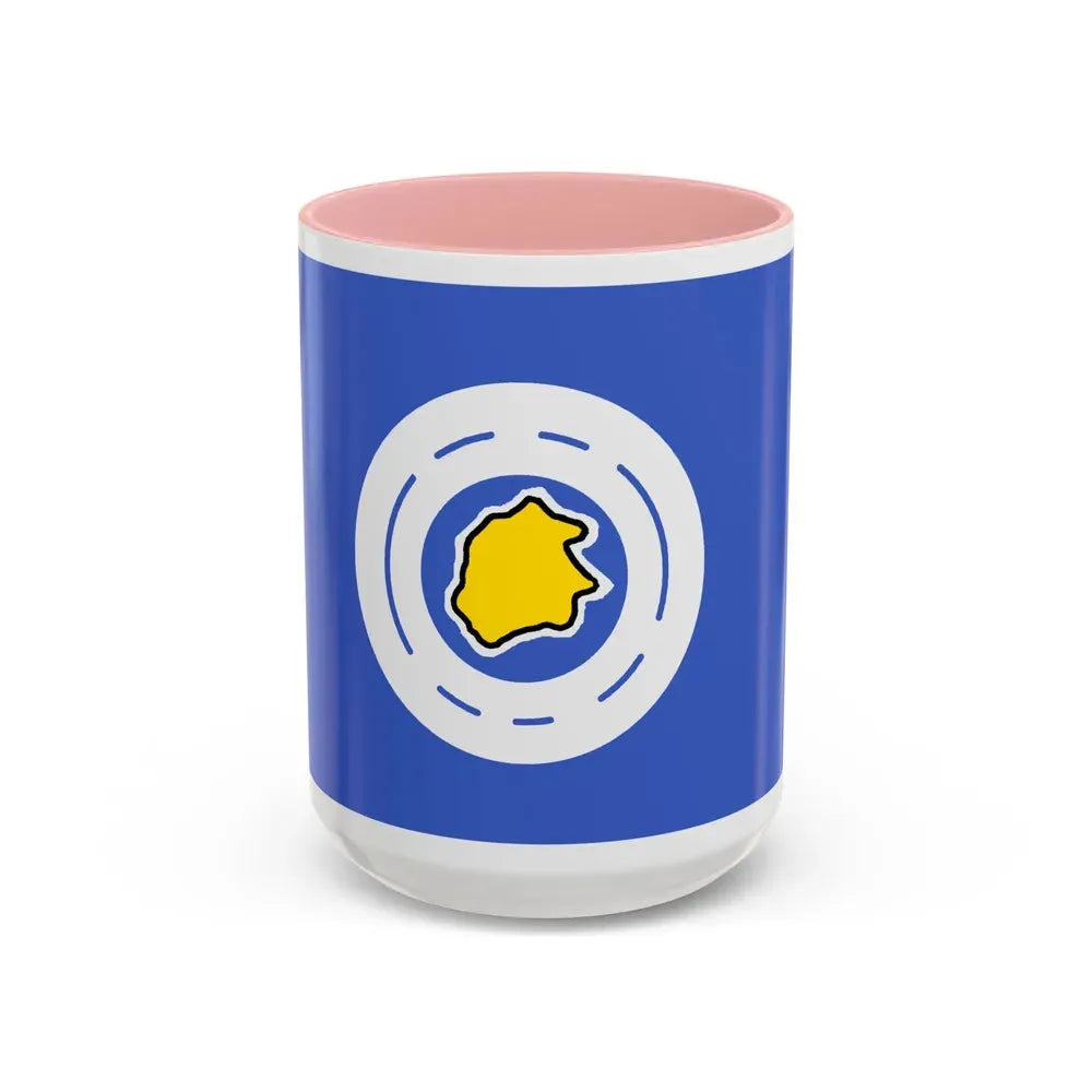 Flag of Ngeremlengui Palau - Accent Coffee Mug 15oz Pink - Go Mug Yourself