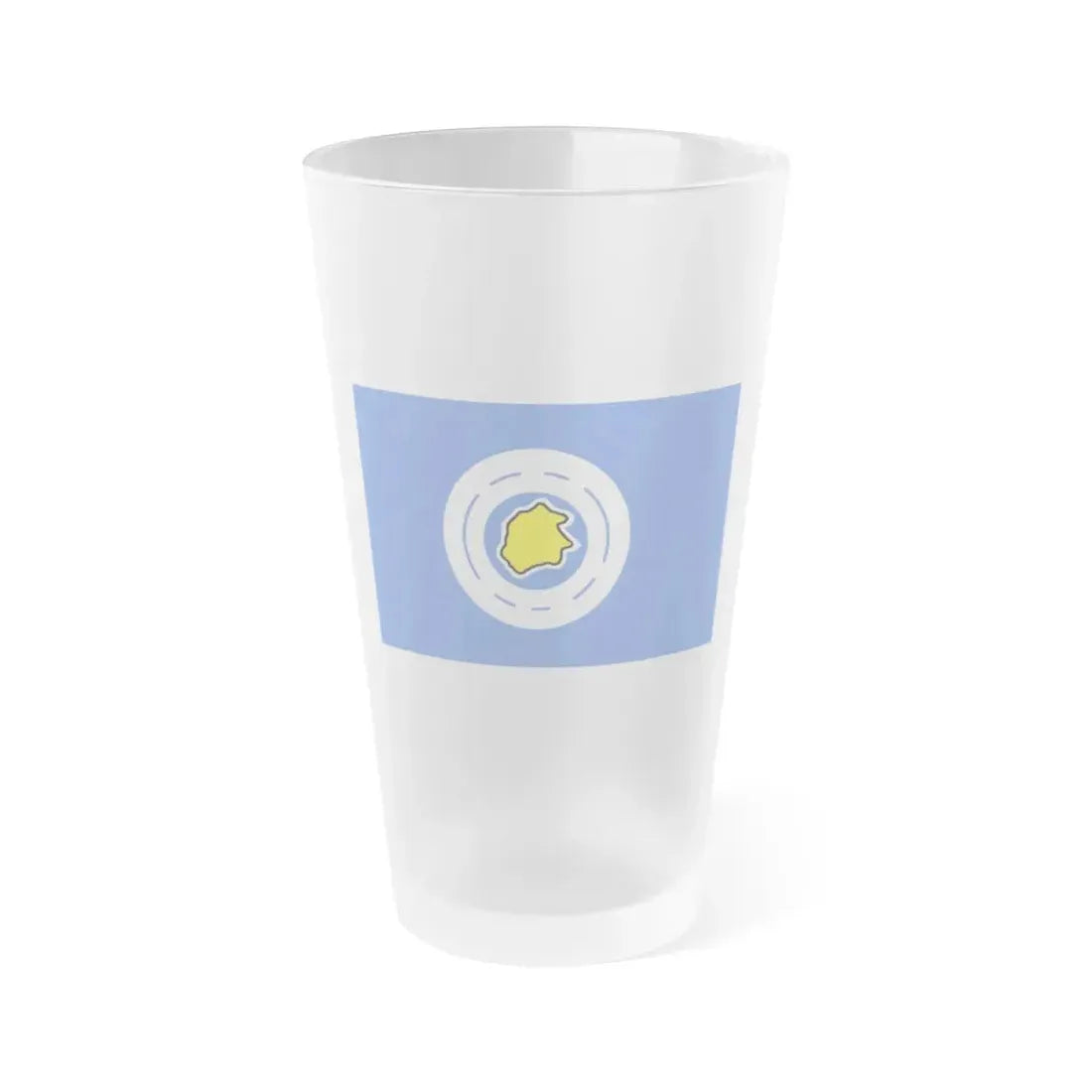 Flag of Ngeremlengui Palau - Frosted Pint Glass 16oz 16oz Frosted - Go Mug Yourself