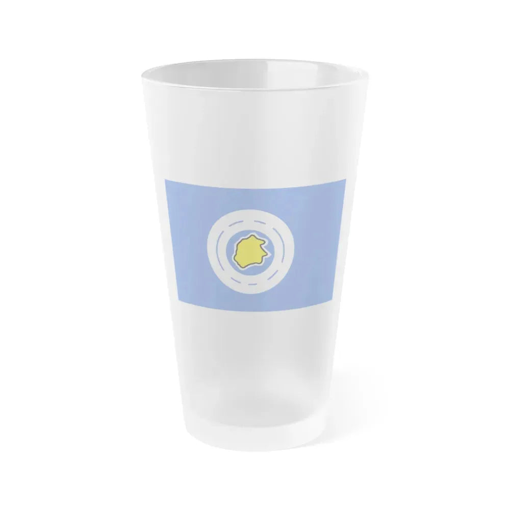 Flag of Ngeremlengui Palau - Frosted Pint Glass 16oz 16oz Frosted - Go Mug Yourself