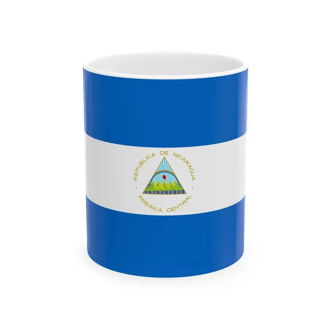 Flag of Nicaragua (Nicaragua) White Coffee Mug 11oz - Go Mug Yourself