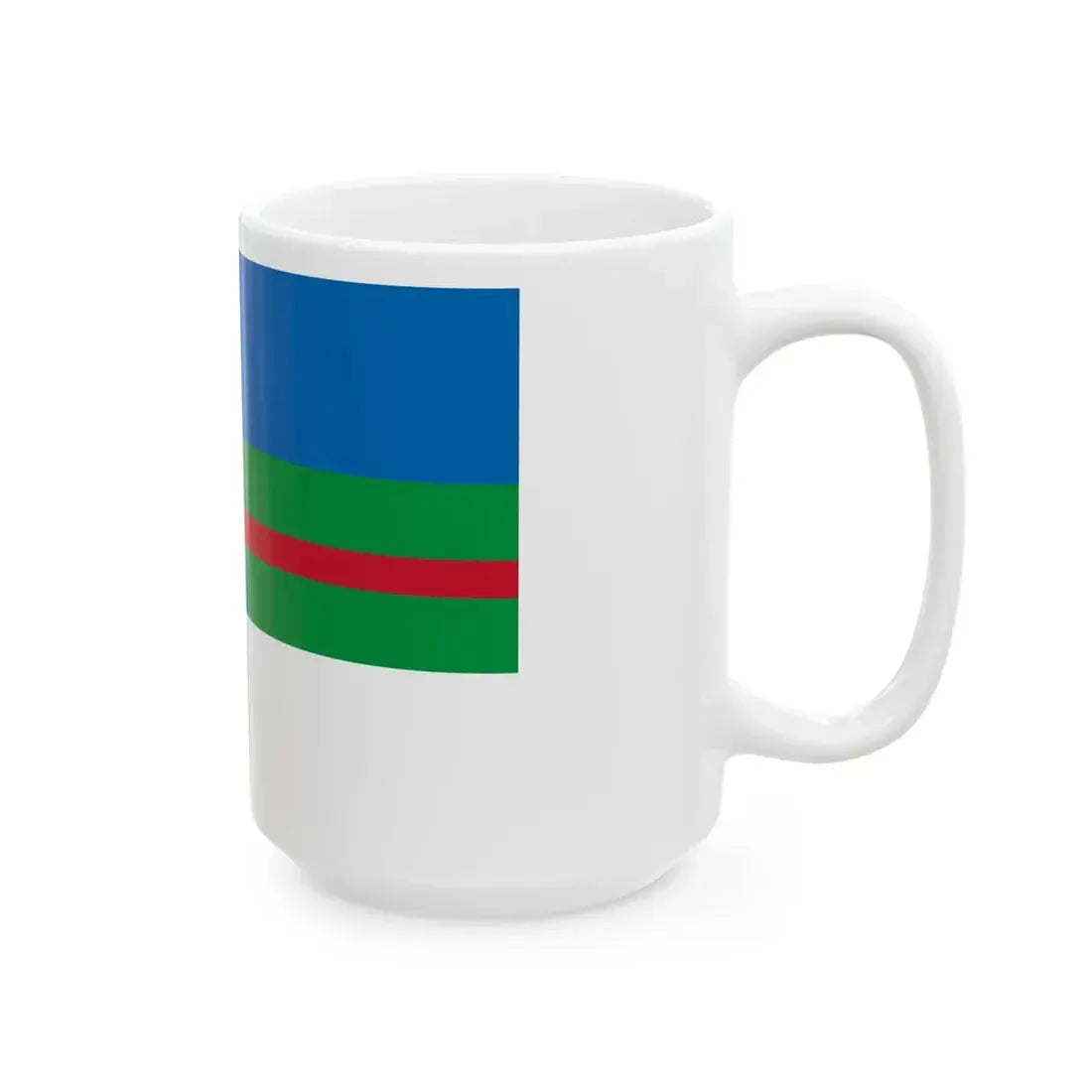 Flag of Nikolaevsk-na-Amure Khabarovsk kray 2003 (Russia) White Coffee Mug - Go Mug Yourself