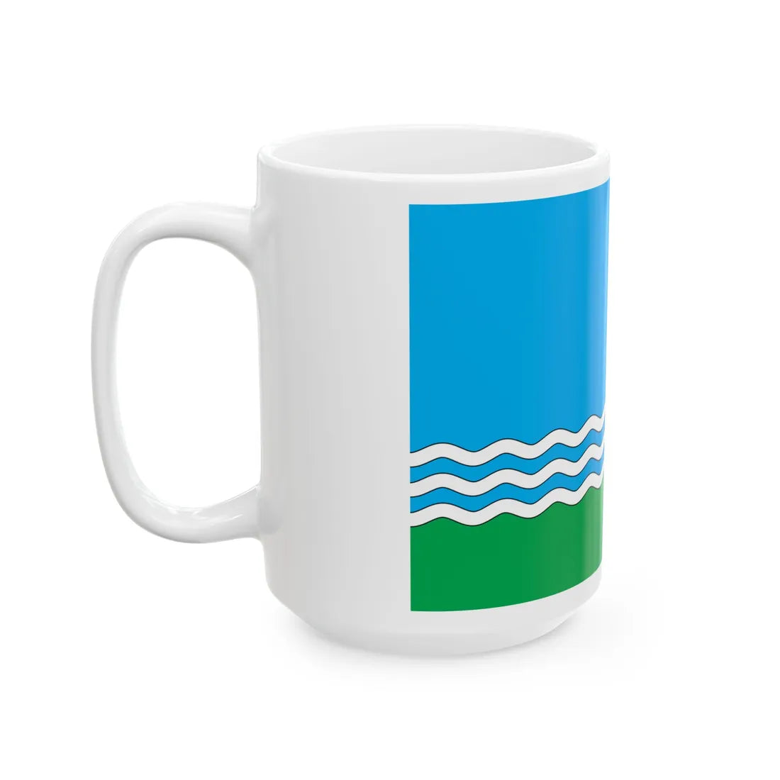 Flag of Nikolske raion (Ukraine) White Coffee Mug - Go Mug Yourself