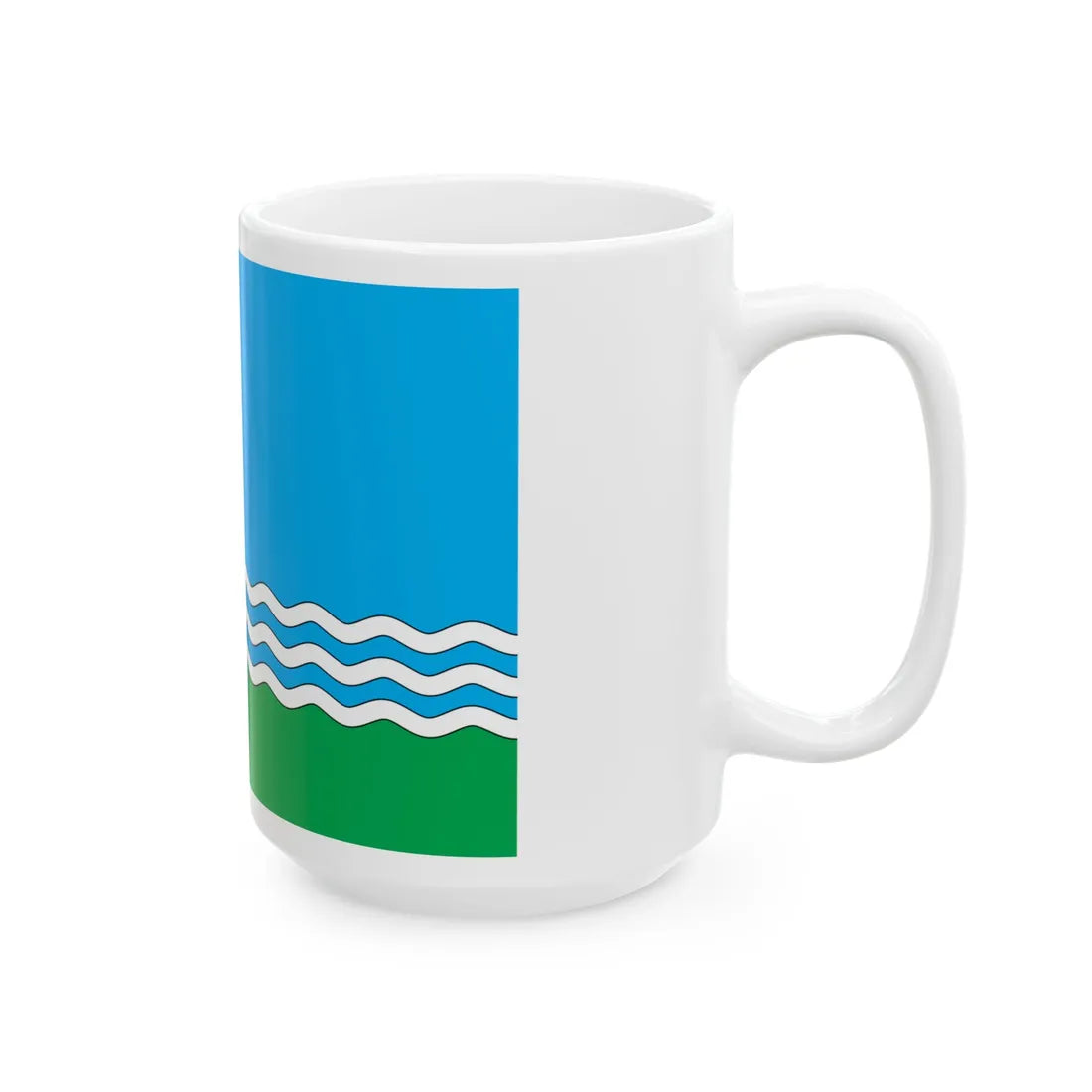 Flag of Nikolske raion (Ukraine) White Coffee Mug - Go Mug Yourself