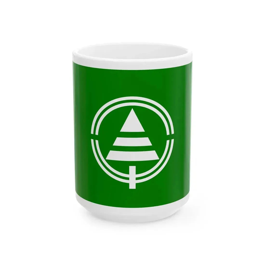 Flag of Nishiki Yamaguchi 1959-2006 (Japan) White Coffee Mug 15oz - Go Mug Yourself