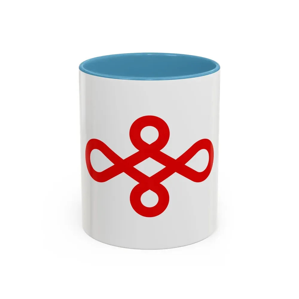 Flag of Nishio Japan - Accent Coffee Mug 11oz Light Blue - Go Mug Yourself