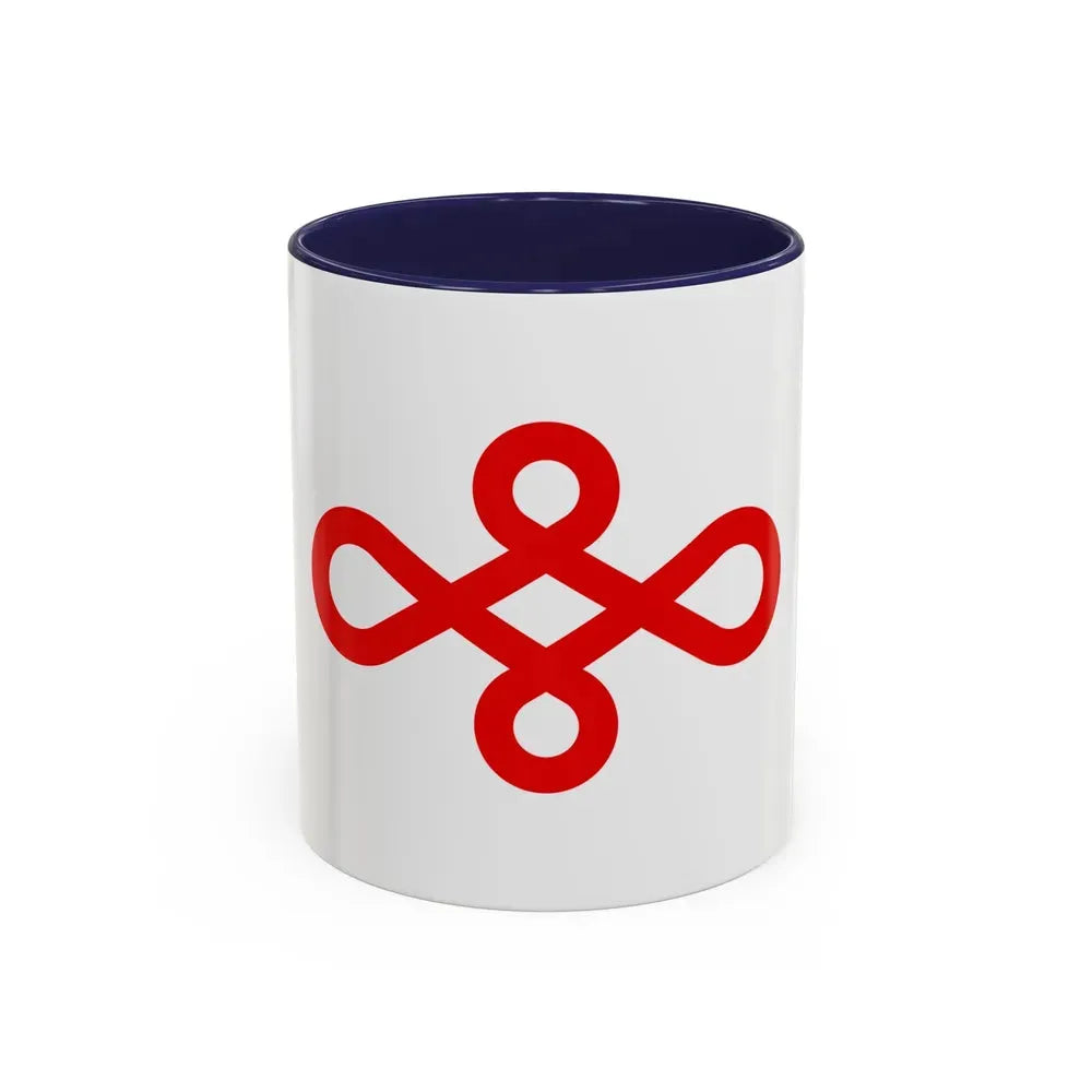 Flag of Nishio Japan - Accent Coffee Mug 11oz Navy - Go Mug Yourself