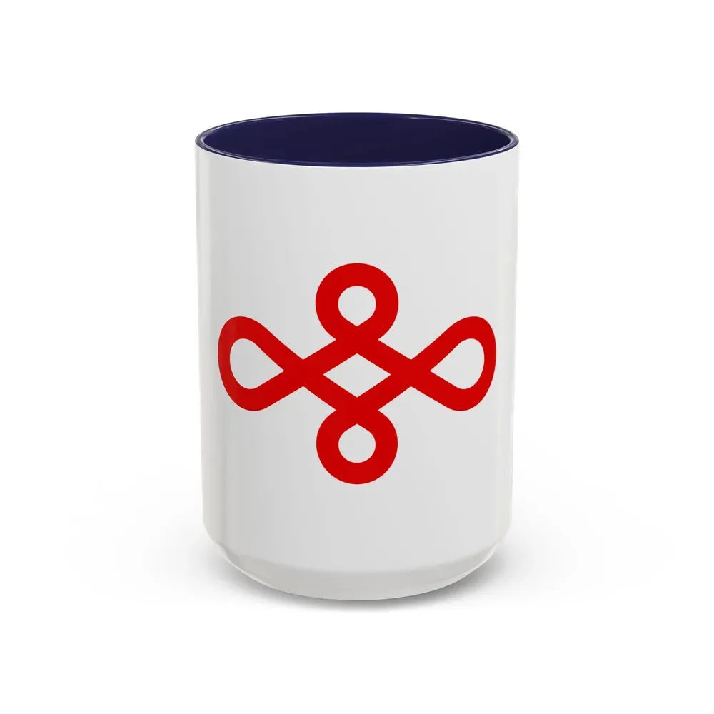 Flag of Nishio Japan - Accent Coffee Mug 15oz Navy - Go Mug Yourself