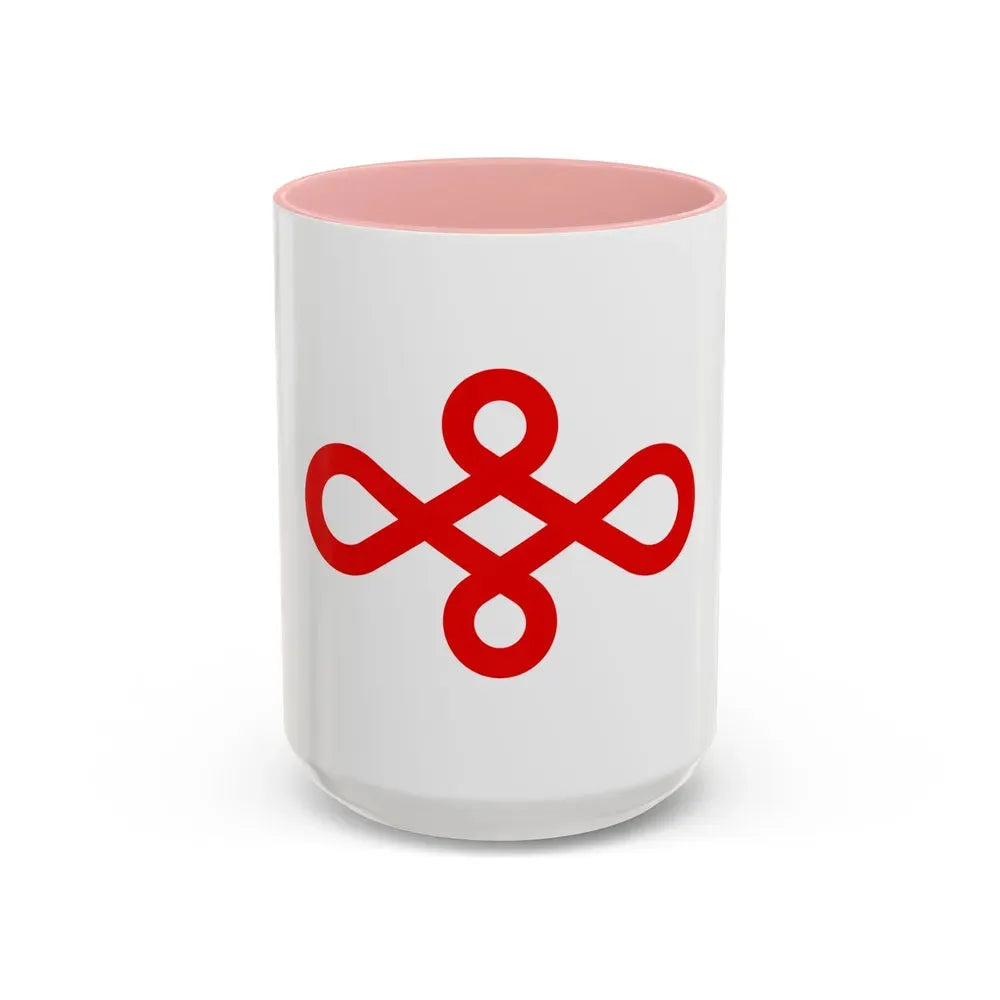 Flag of Nishio Japan - Accent Coffee Mug 15oz Pink - Go Mug Yourself