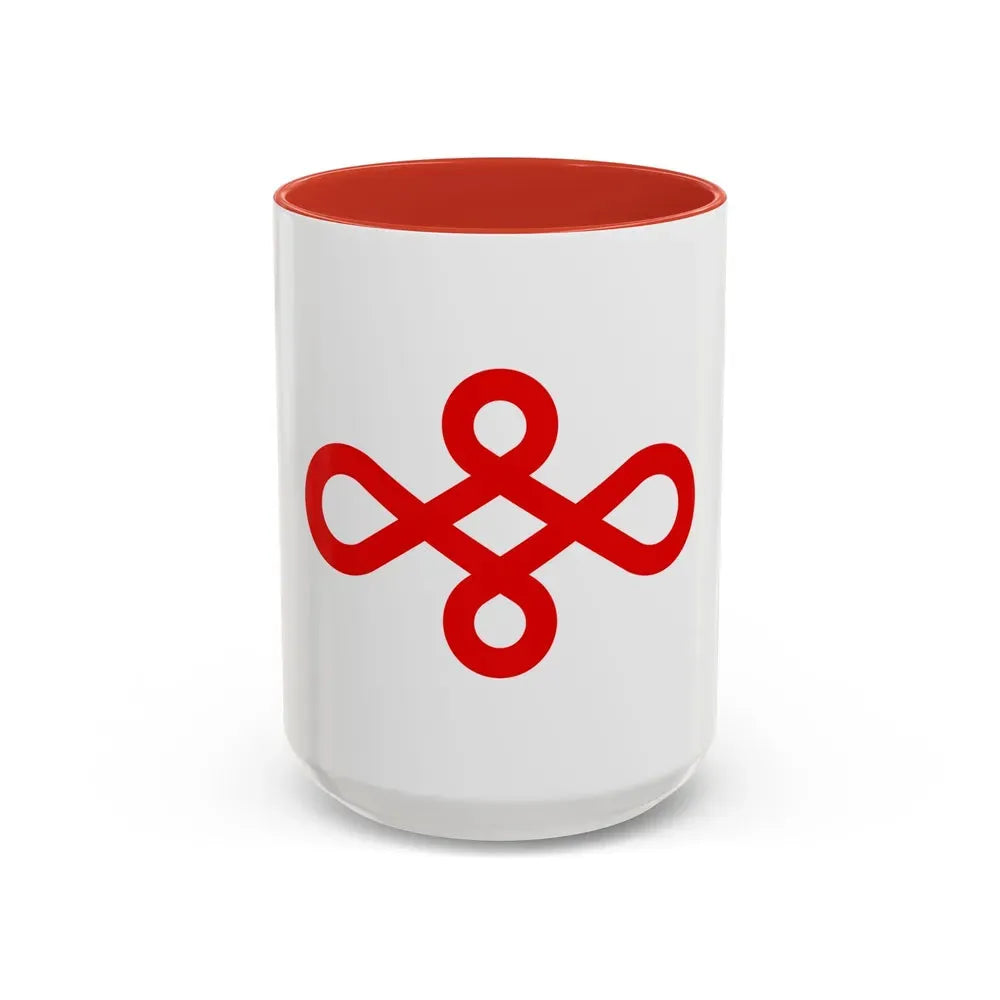 Flag of Nishio Japan - Accent Coffee Mug 15oz Red - Go Mug Yourself