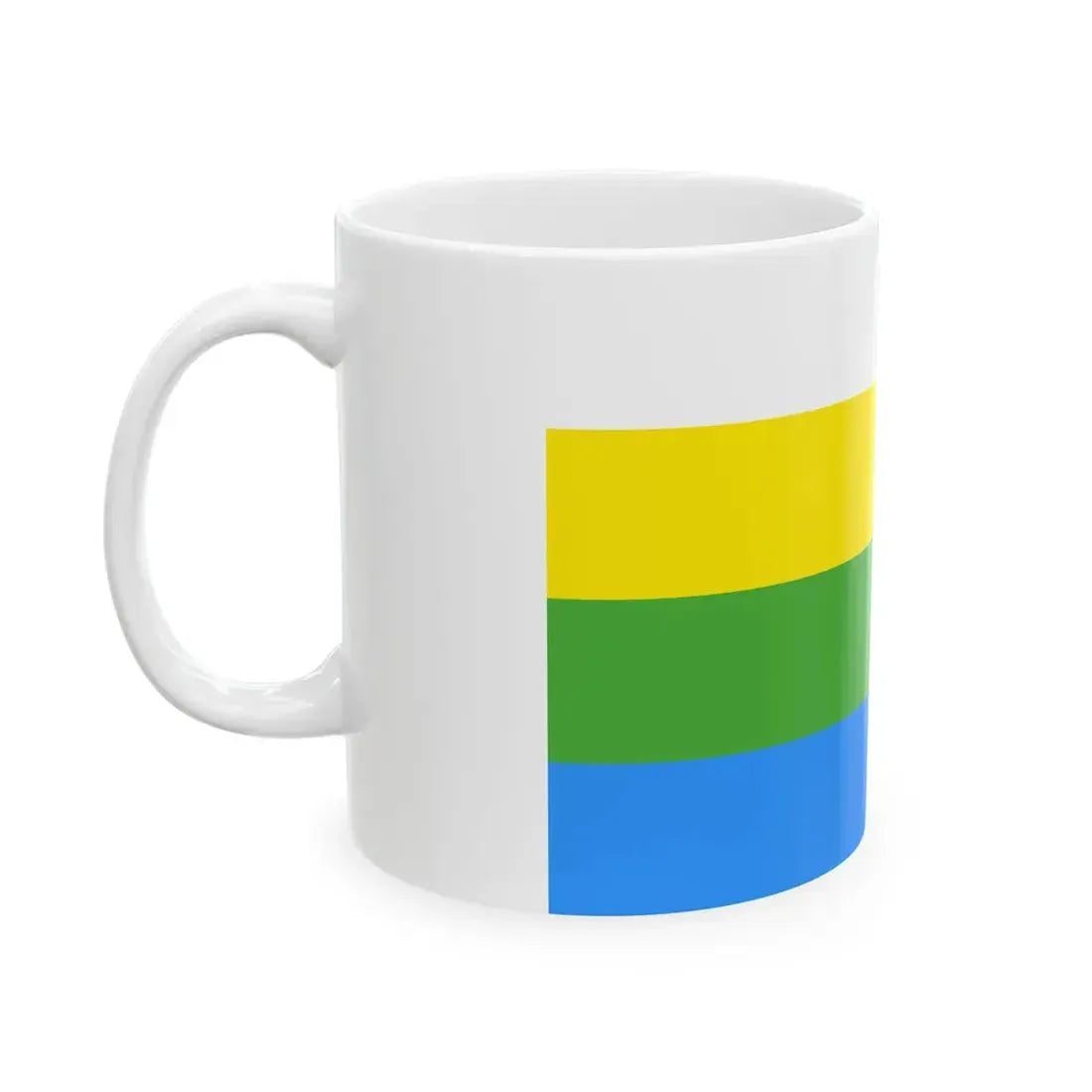 Flag of Nizhne-Taldinskoe (Russia) White Coffee Mug - Go Mug Yourself