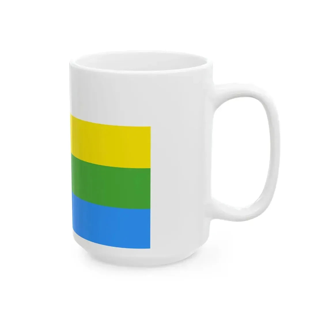 Flag of Nizhne-Taldinskoe (Russia) White Coffee Mug - Go Mug Yourself