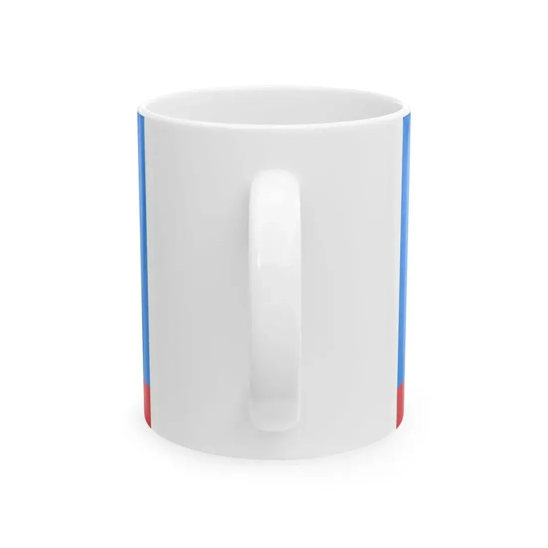 Flag of Nizhneingashsky rayon Krasnoyarsk krai (Russia) White Coffee Mug - Go Mug Yourself