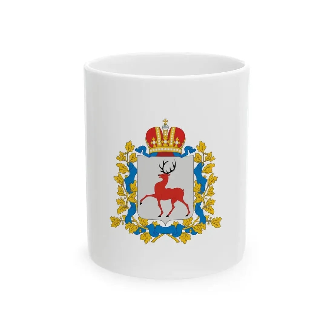 Flag of Nizhny Novgorod Region (Russia) White Coffee Mug 11oz - Go Mug Yourself