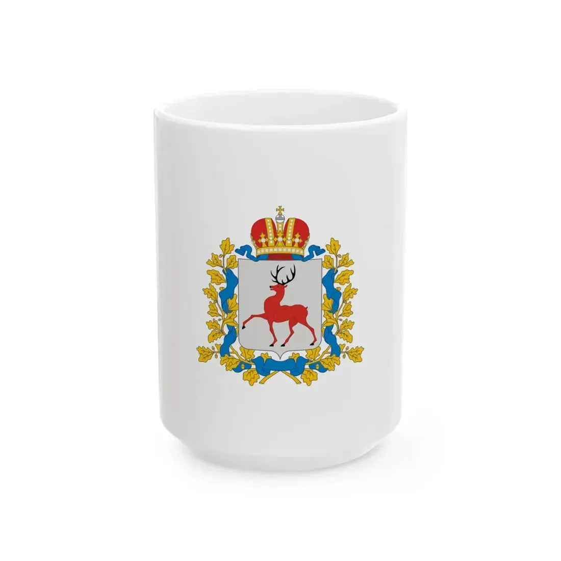 Flag of Nizhny Novgorod Region (Russia) White Coffee Mug 15oz - Go Mug Yourself