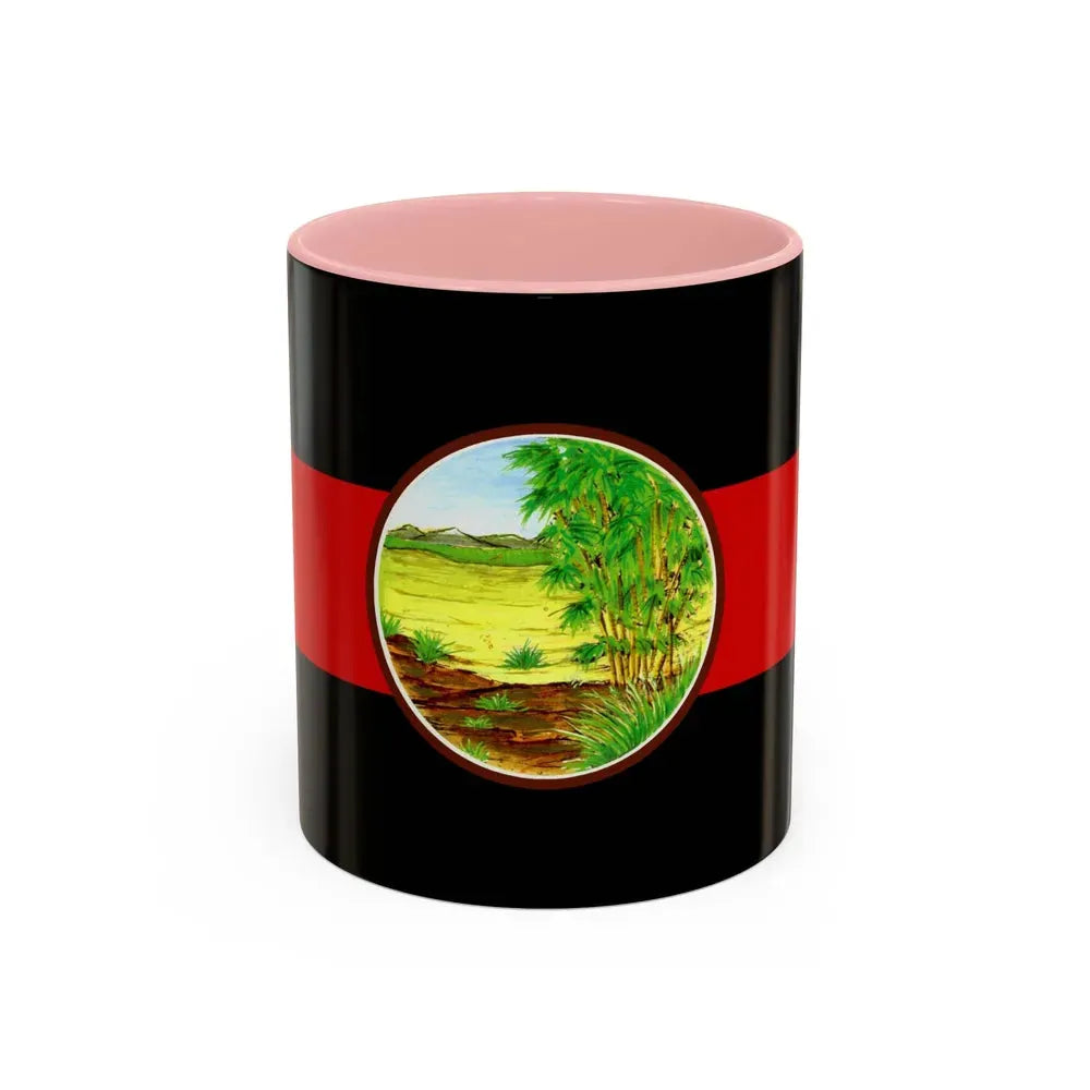 Flag of Nong Khai Province Thailand - Accent Coffee Mug 11oz Pink - Go Mug Yourself
