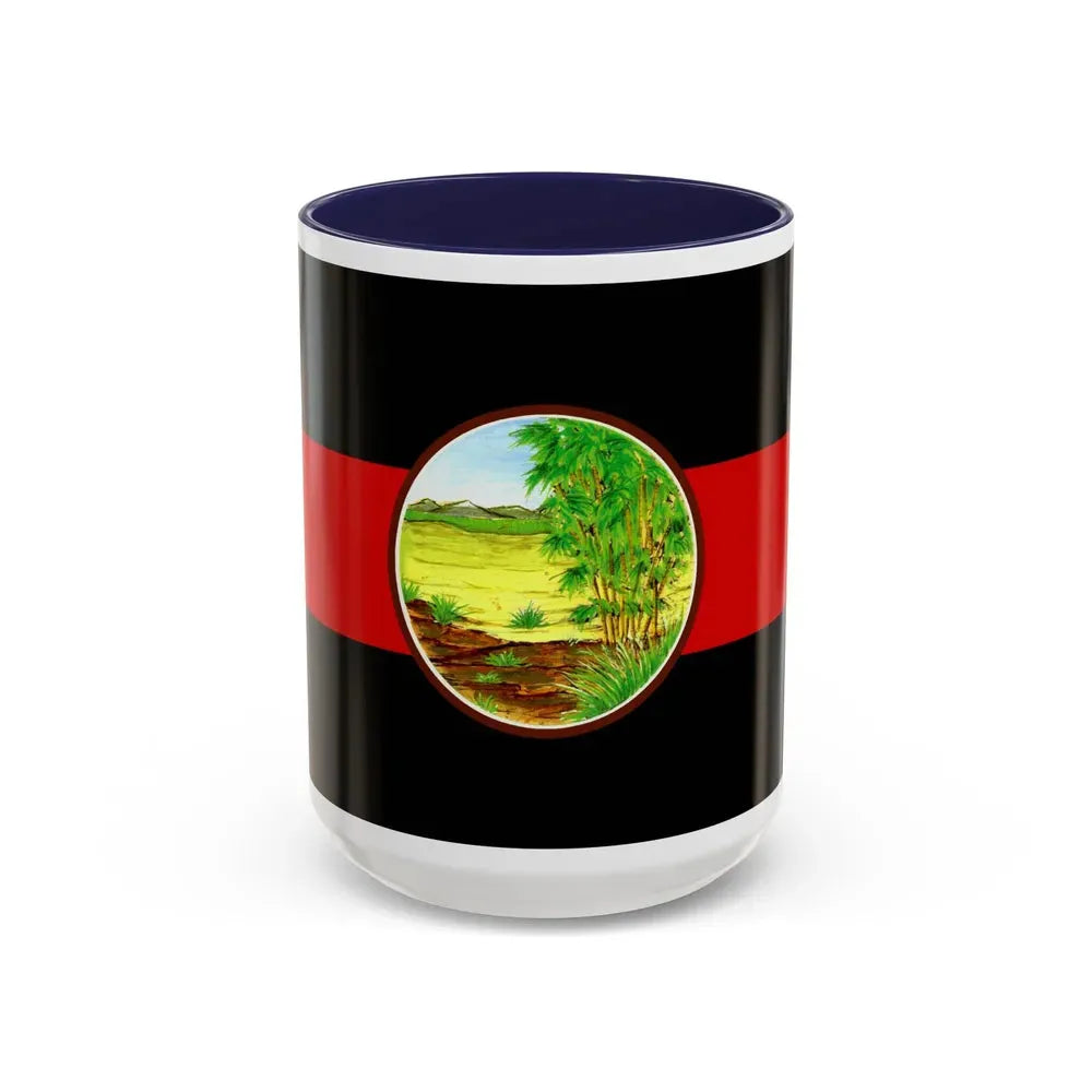 Flag of Nong Khai Province Thailand - Accent Coffee Mug 15oz Navy - Go Mug Yourself