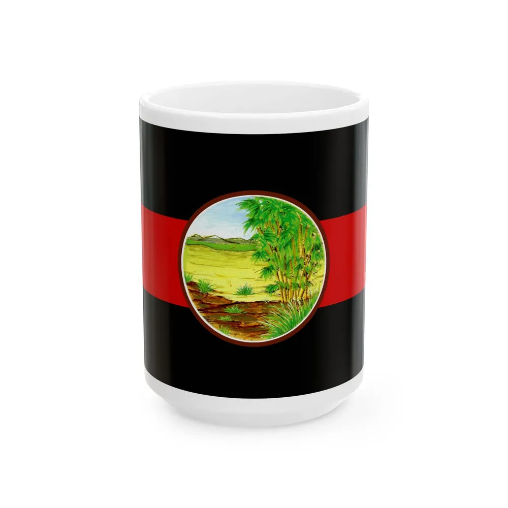 Flag of Nong Khai Province Thailand - White Coffee Mug 15oz - Go Mug Yourself