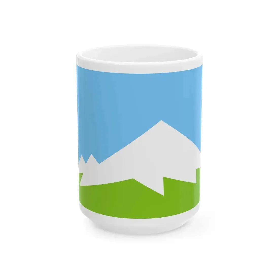 Flag of Nookat District (Kyrgyzstan) White Coffee Mug 15oz - Go Mug Yourself