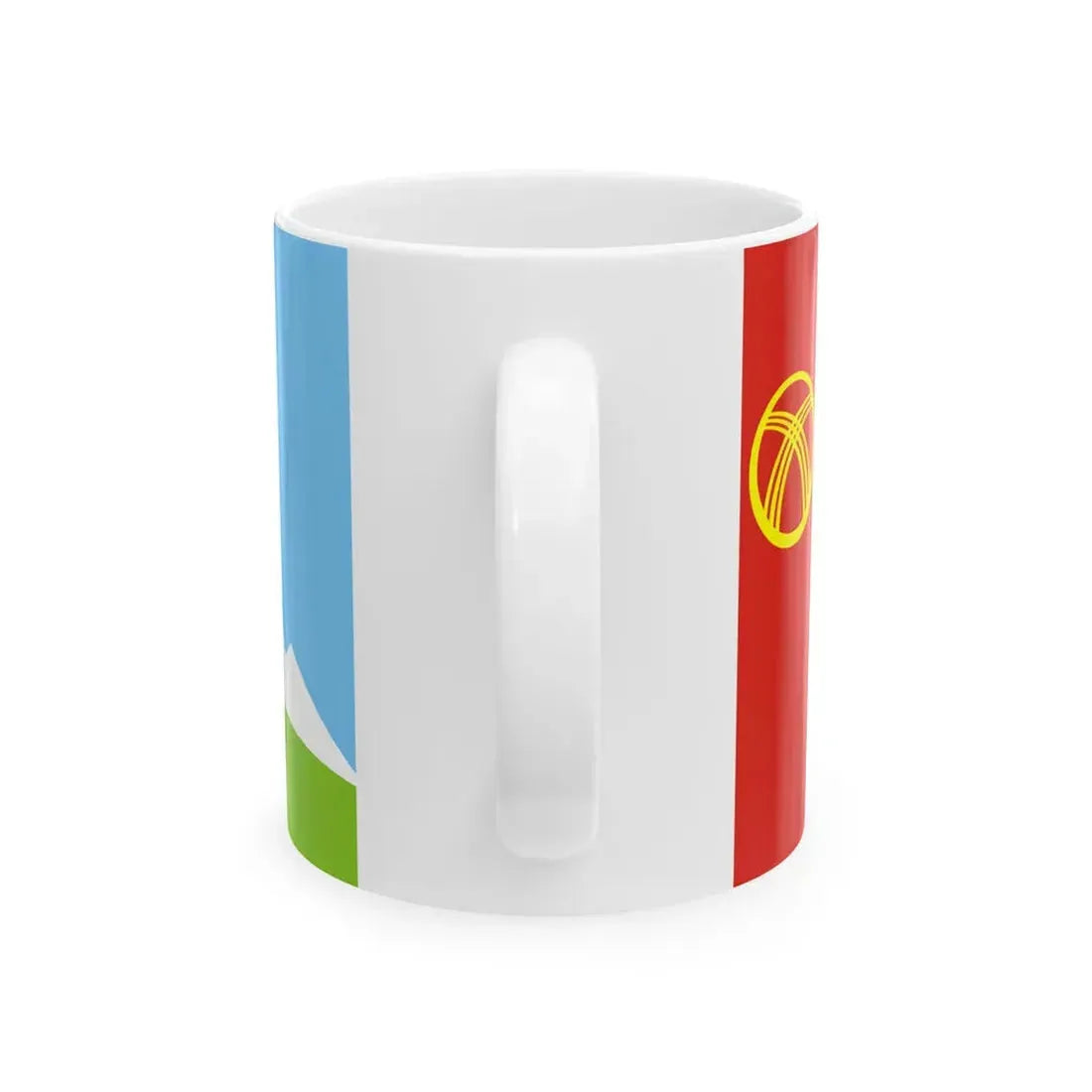 Flag of Nookat District (Kyrgyzstan) White Coffee Mug - Go Mug Yourself