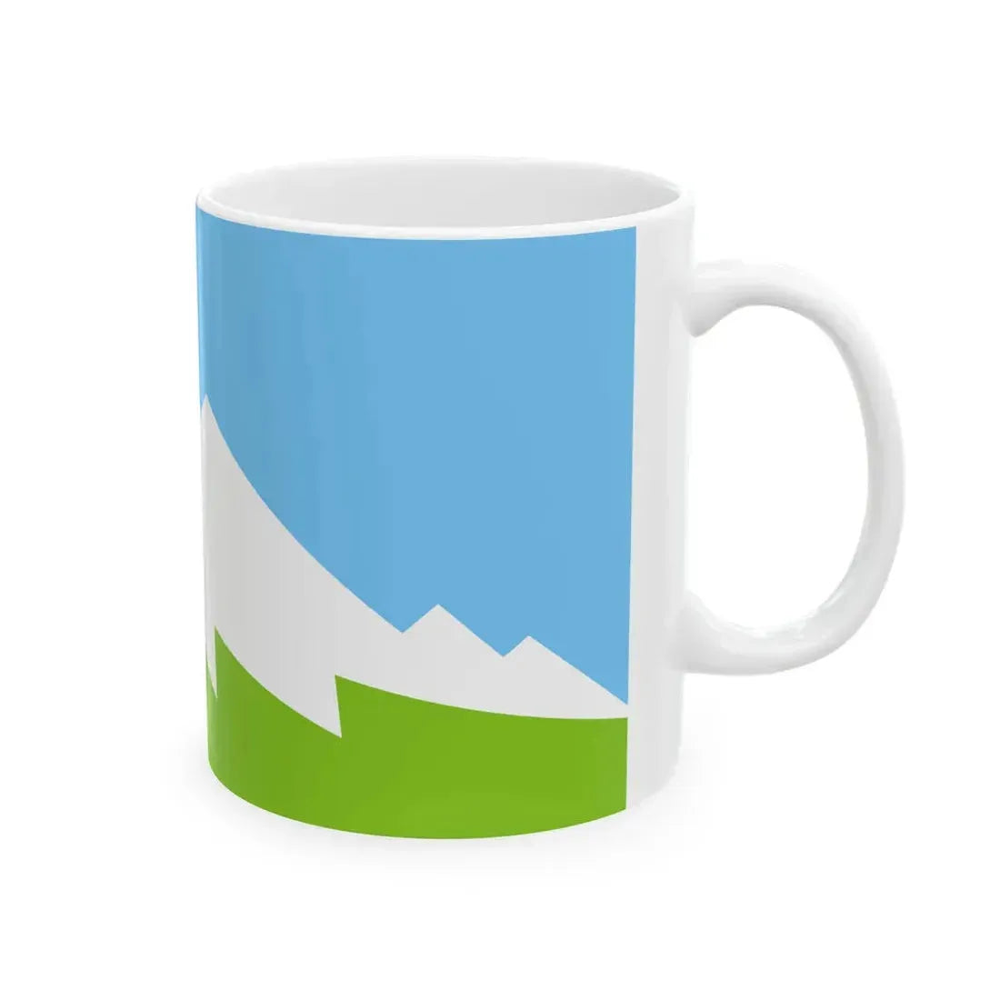 Flag of Nookat District (Kyrgyzstan) White Coffee Mug - Go Mug Yourself