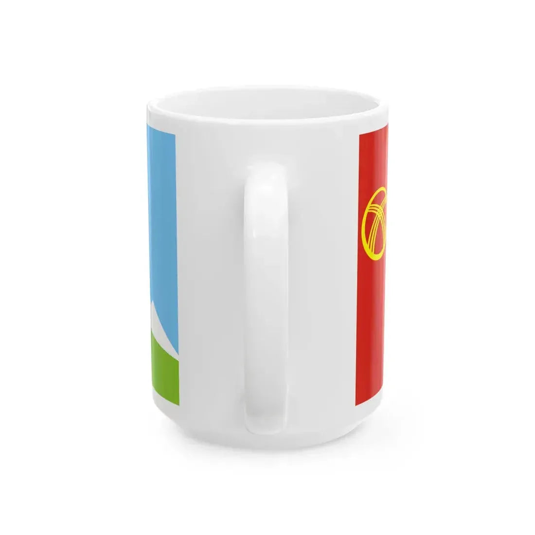 Flag of Nookat District (Kyrgyzstan) White Coffee Mug - Go Mug Yourself