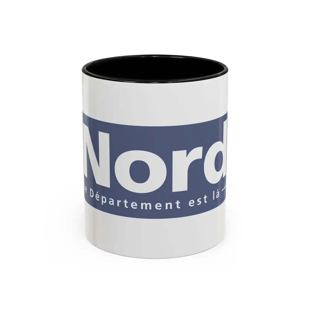 Flag of Nord France - Accent Coffee Mug 11oz Black - Go Mug Yourself